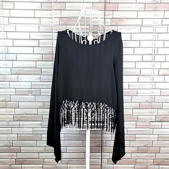 A'GACI cropped blouse Size M - Picture 1 of 10